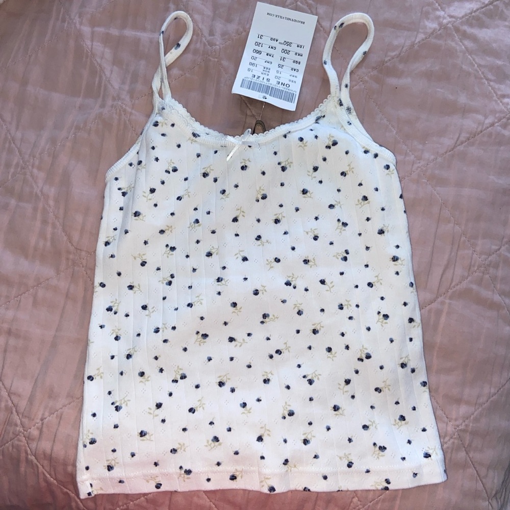 Brandy Melville Floral Tank Top